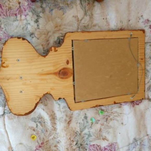 👁️‍🗨️WOOD 3 PIECES✅ Vintage  Wood Picture Frame & Candle Sconce Set Price Firm - Picture 3 of 16